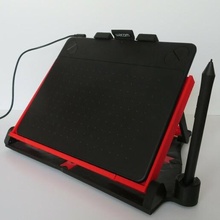 Zeichnung Tablette Stand wacom einstellbar funktional Lager Stift Klemme 3d print model - Mito3D