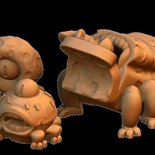 dread bread game character dnd dungeons dragons food miniature monster 3d print model - Mito3D