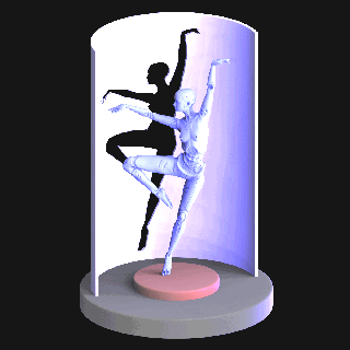 sueño androide bailarina figura diorama 3d print model - Mito3D