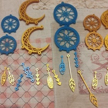dream catcher earrings pendant jewelry catch dreams loops ears arrows pendants 3d print model - Mito3D