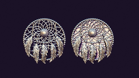 rêver receveur médaillon bijoux plumes plume fonderie pendentif coulomb bijou Collier imprimable broche 3d print model - Mito3D