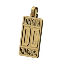 dream chasers rectangular pendant chachers necklace bling swag fashion hip hop bail statement jewelry luxury gold silver engraving 3d print model - Mito3D