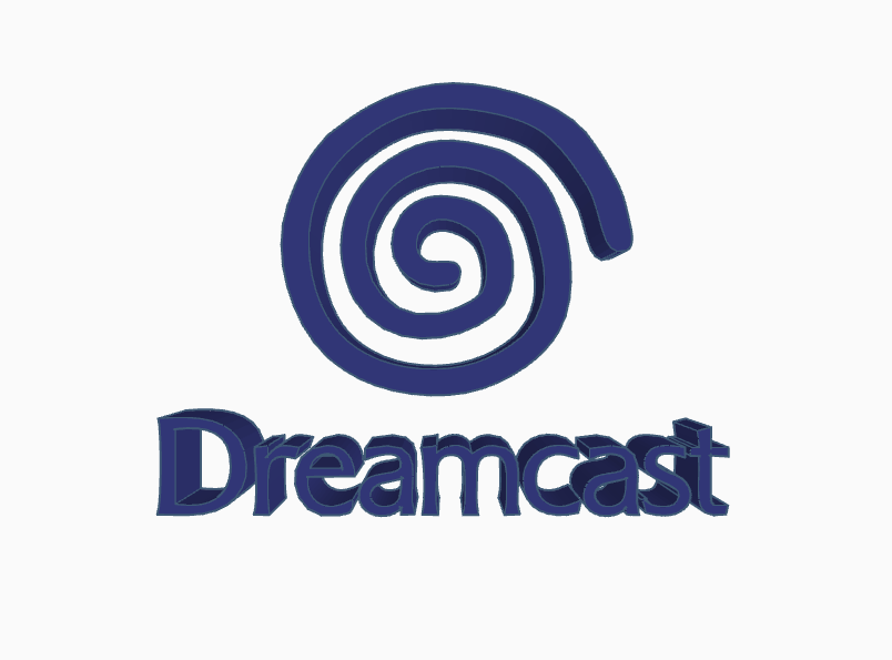 dreamcast logo sega stl sonique rêver jeter genèse mur art 3D print model - Mito3D