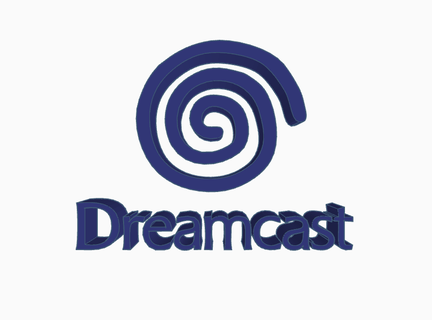 dreamcast logo sega stl sonico sognare cast genesi parete arte 3d print model - Mito3D