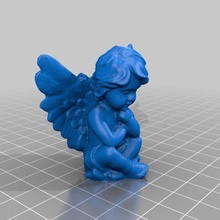 dreaming angel - 3d scan art scanning christmas decoration decorations diy figure figurine model modelling xmas scans replicas 3d print model - Mito3D