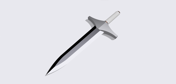 rêver dague manga anime couteau lame soutenir arme court épée 3d print model - Mito3D