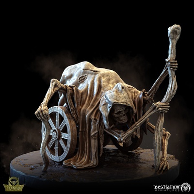 arrastra juego oscuro fantasía horror miniaturas rpg esqueleto muertos vivientes guerra eterno dnd nigromante sombrío animales fantasía oscura legiones segadores salmo prohibido bonelord lisiado 3d print model - Mito3D