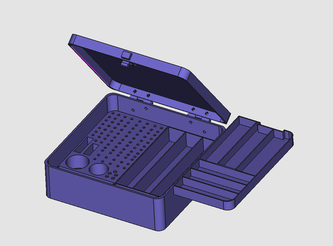 dremel kutu araçlar matkaplar organizatör 3D print model - Mito3D