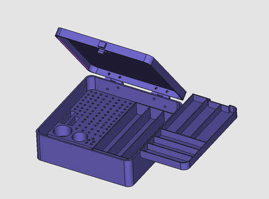 dremel kutu araçlar matkaplar organizatör 3d print model - Mito3D