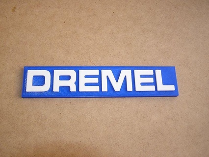 dremel logo poster sign tool accessory manufacturer mini drill milling machine accessories do-it-yourself workshop tools 3d print model - Mito3D