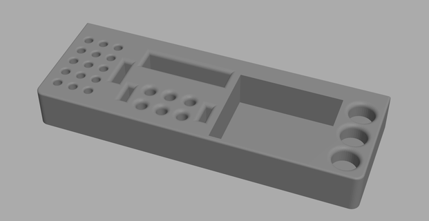 dremel tool storage block ikea skadis panel holder pegboard organizer accessories chucks drill 3d print model - Mito3D