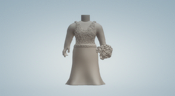 vestido novia 007 funko popular 3d print model - Mito3D