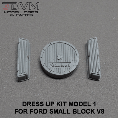 dress up kit 1 in 24 scale air filter car 25 ford mustang cleaner filtro valve cover 3d print model - Mito3D