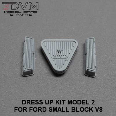 dress up kit 2 in 1 24 scale air filter car 25 ford mustang cleaner filtro valve cover 3d print model - Mito3D
