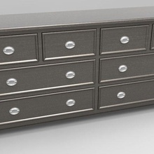 dresser furniture chest drawers pedestal table 3d print model - Mito3D