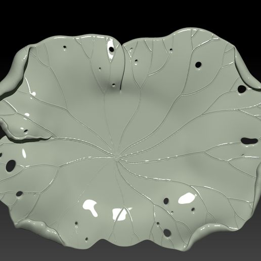 dried lotus leaf circle rectangle base decor clock tea tray 3D print model - Mito3D