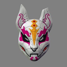 deriva máscara de fortnite especiais impressão 3d do modelo cosplay arquivo stl jogo kitsune diabo monstro assustador traje a fox 3d print model - Mito3D