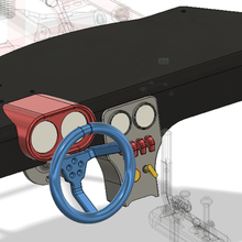 dérive course voiture tableau bord 1 10 actif pilotage roue gadget rc diorama cockpit décoration rcmodifier robot d'exploration 3d print model - Mito3D