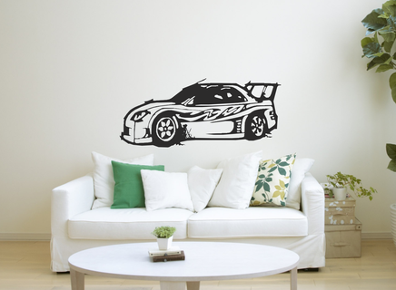 sürüklenen araba duvar Sanat dekor dekorasyon ev süs 2d 2dart Sanatı wall2d sürüklenme arabalar hızlı jdm 3d print model - Mito3D