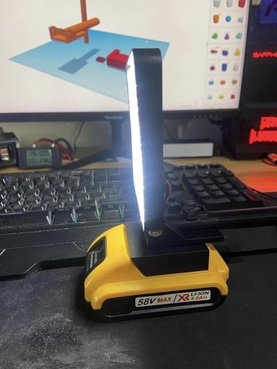 drill battery flashlight tools 3d print model - Mito3D