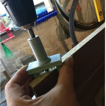 drill helper 1+2 8 mm wood dowels center finder helps vertically woodworking tool tools cylinder gauge marking middle marker ruler dowel customizable electric workshop 3d print model - Mito3D