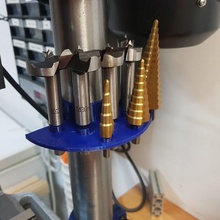 drill press mount forstner bits tool bit holder holders boxes 3d print model - Mito3D