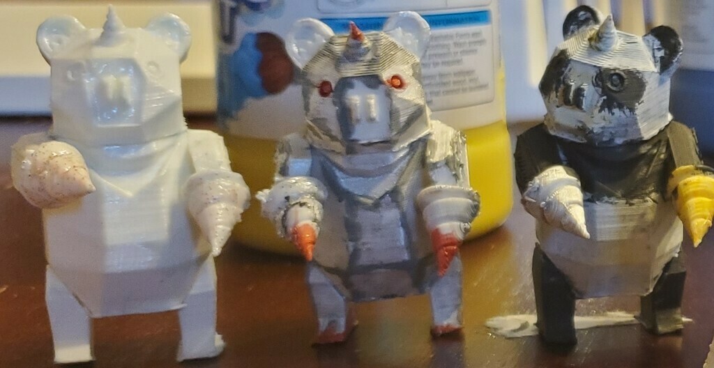 drillbear bear dnd mini miniature monster rpg animals 3D print model - Mito3D