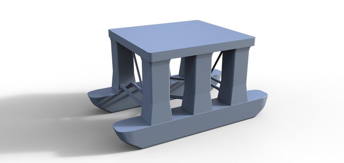 forage plate forme base navire modèle 3d print model - Mito3D