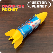 trinken können-Rakete gadget Modell upcycling - Spielzeug Rakete können Energie 3d print model - Mito3D