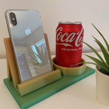bevanda punto attrezzo supporto per telefono bevitore In piedi Schermo Telefono Coca Cola 3d print model - Mito3D