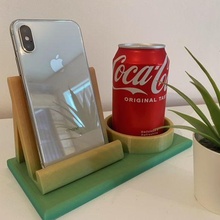 drink point tool phoneholder drinkholder stand display phone coke 3d print model - Mito3D