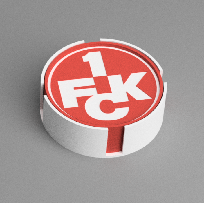 bebidas taza portavasos 1 fc Kaiserlautern tapa cerveza untersetzer Bochum sg Kaiserslautern Bundesliga Wattenscheid borussia nchengladbach fútbol 3D print model - Mito3D