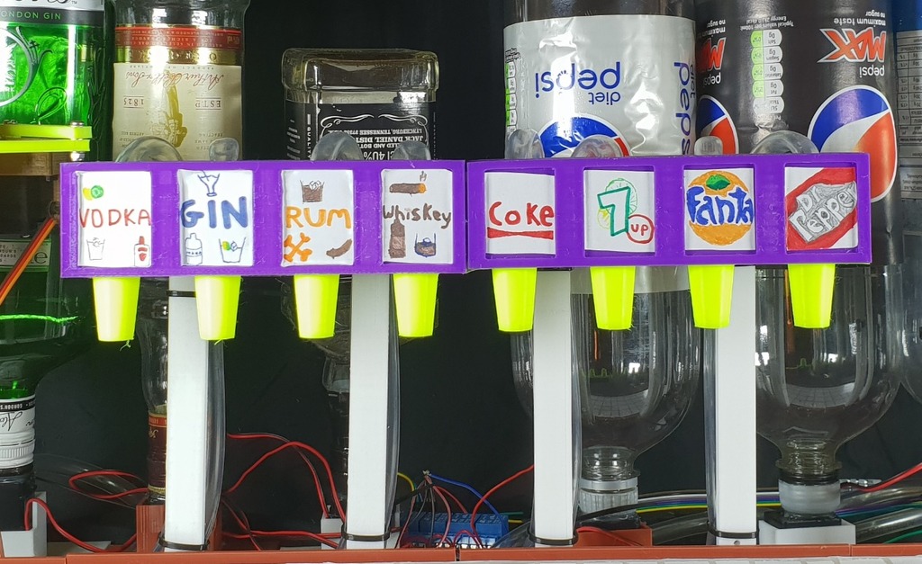 Detalles de impresión 3D bebida dispensador automatizado