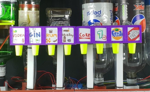 drinks dispenser automated bar bartender belt conveyor display nozzle pour robot robotic serve subway tap taps robotics 3d print model - Mito3D