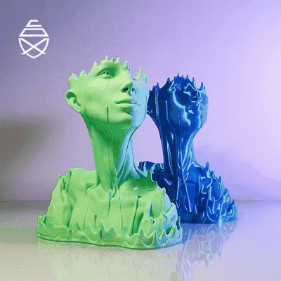 damlama kız ev dekor pipo sanat vazo tencere heykel felipe morillalar erimiş renkli 3d print model - Mito3D