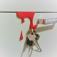 drip hook home 3d keychains clothes hanger coat door keyring key holder 3d print model - Mito3D