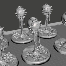 dripping skull objective markers 3d print model - Mito3D