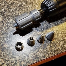 14 drive chuck collets tool abs bit holder drill hex pla prusa i3 ultimaker hand tools 3d print model - Mito3D