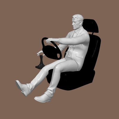 motorista personagem diorama arte homem diecast 1 64 corpo 32 brincar miniatura humano miniaturas estatuetas 3d print model - Mito3D