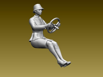 motorista civis pessoa humano fêmea homem senhora cidadão escultura estátua impressão brinquedo civil motoristas shover taxista 3d print model - Mito3D