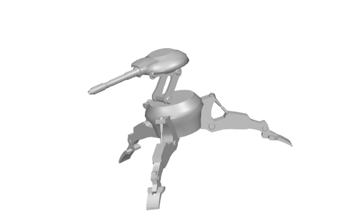 droide torretta pistola macchina robot 3d print model - Mito3D