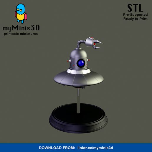 dron 2 envahisseur robots bande guerre 3d impression modèles art stl 3dprinting 3dprint miniature jouet figures miniatures objets collection dossiers jeu marteau steampunk robot drone 3D print model - Mito3D