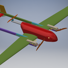 dron vtol-vertical take-off tool Drohne 3d print model - Mito3D