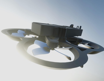 drone 360 explorateur 4 ellipses 3d print model - Mito3D