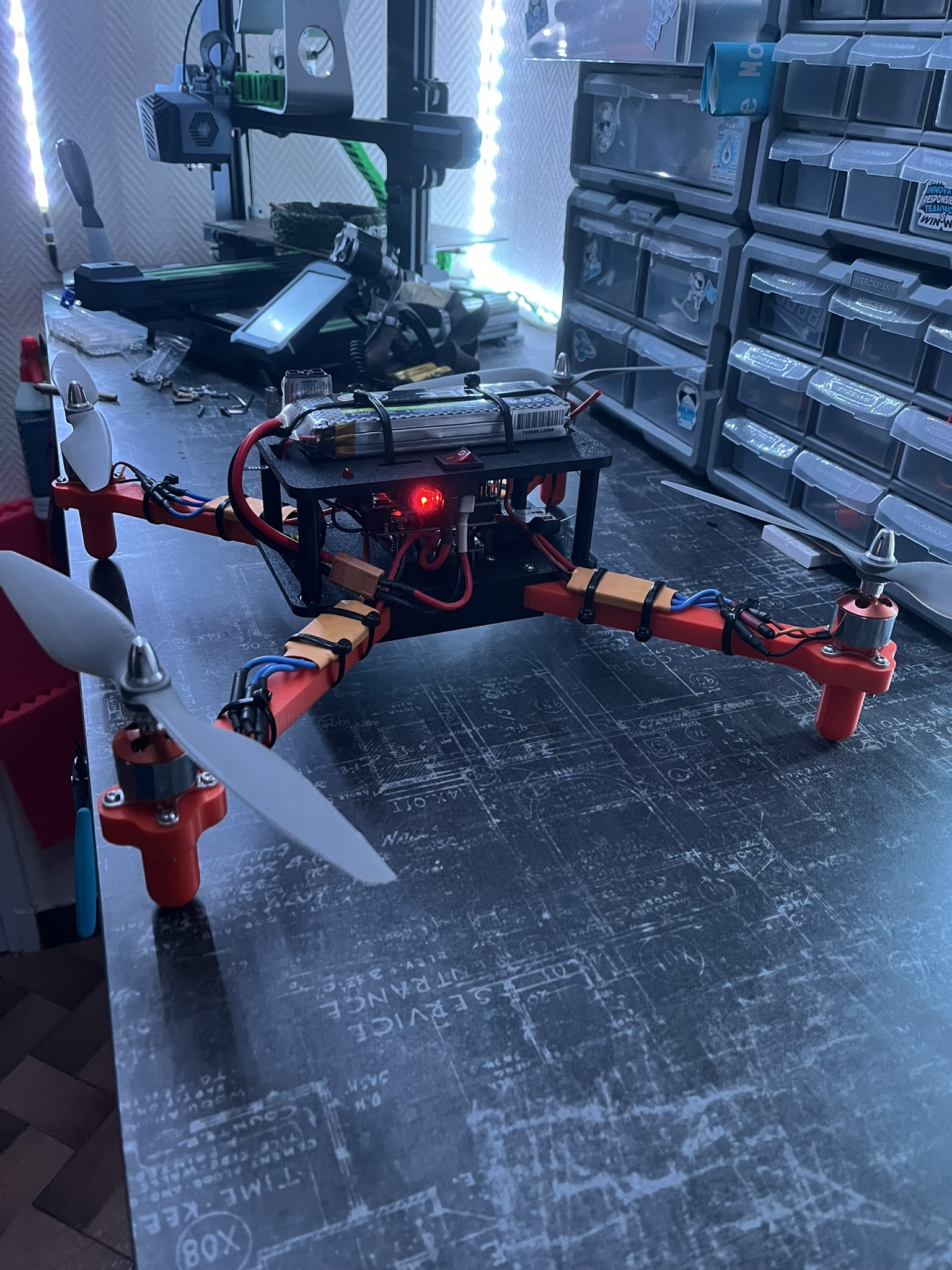 drone arduino 3d telaio 3D print model - Mito3D