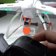 5 drone camera tilter gadget gopro mount orange quadcopter servo xiaomi yi 3d print model - Mito3D
