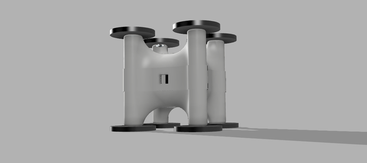 drone cubico 8 eliche 3d modellini veicoli aeromobili giocattolo elicottero compagnia aerea aereo 3dprint Stampa stampabile ingegneria robot alberi 3d print model - Mito3D