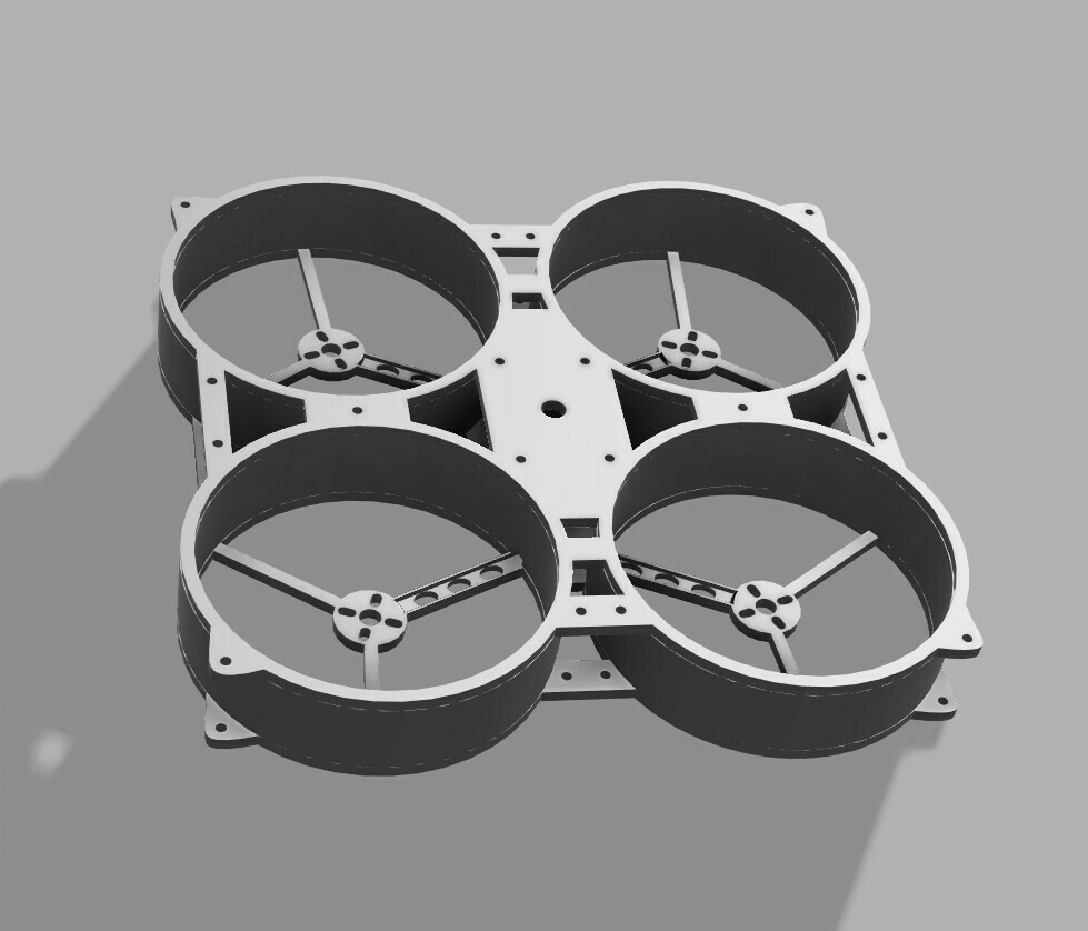 zangão quadro Armação quadcopter 5 polegada lâmina proteção quadrocópteros fechadas 3D print model - Mito3D