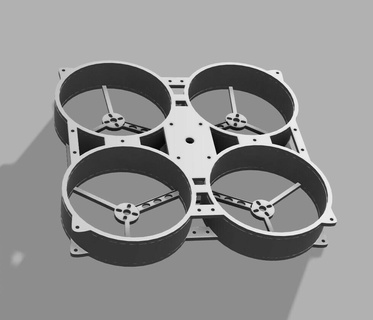 zangão quadro Armação quadcopter 5 polegada lâmina proteção quadrocópteros fechadas 3d print model - Mito3D