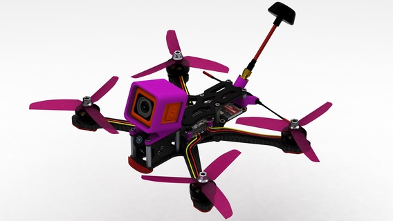 drone coureur œuvres solides 3d print model - Mito3D